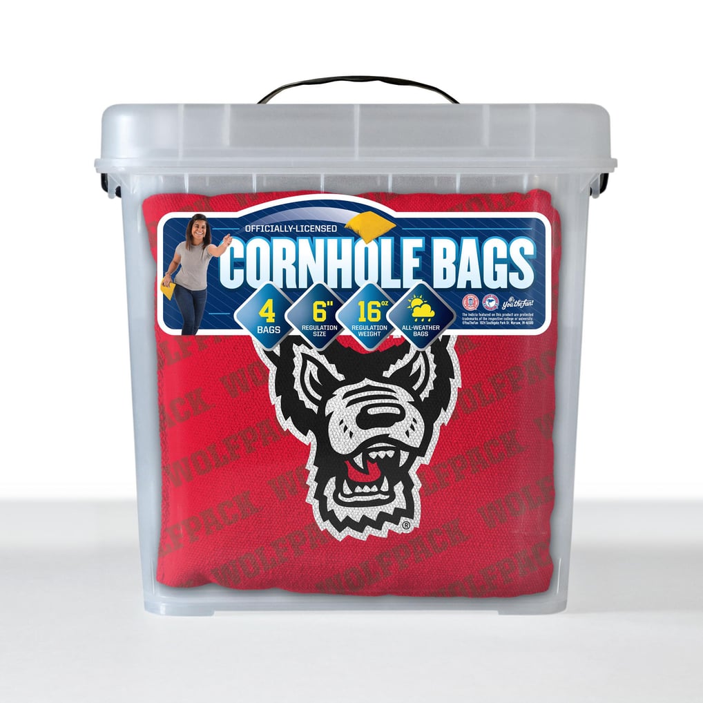 NC State Wolfpack Fanpoint Four-Piece Cornhole Bag Set