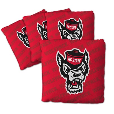 NC State Wolfpack Fanpoint Four-Piece Cornhole Bag Set