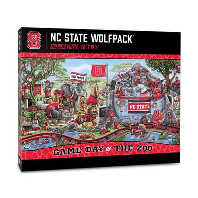 NC State Wolfpack IDNA 10.5" x 28" Game Day at the Zoo 500-Piece Puzzle