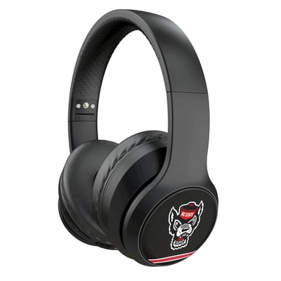 NC State Wolfpack Keyscaper Stripe Wireless Bluetooth Headphones With Case