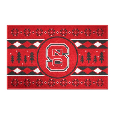 NC State Wolfpack Logo Brands 19" x 30" Holiday Sweater Starter Mat