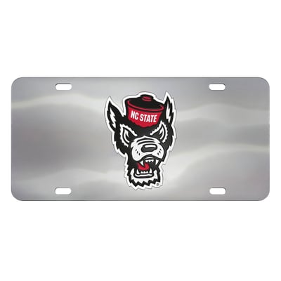 NC State Wolfpack Logo Brands Chrome Diecast License Plate