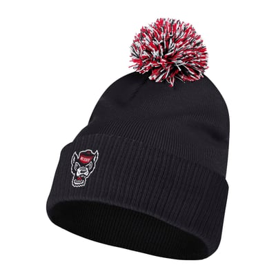 NC State Wolfpack adidas 2026 Sideline Cuffed Knit Hat - Black