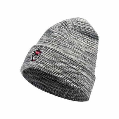 NC State Wolfpack adidas Marled Cuffed Knit Hat - Gray