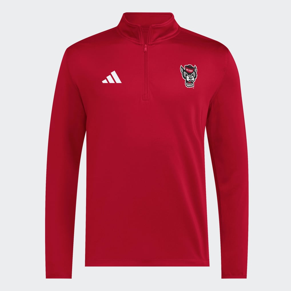 NC State Wolfpack adidas 2026 Sideline Ultimate 365 Woven Quarter-Zip Pullover - Red