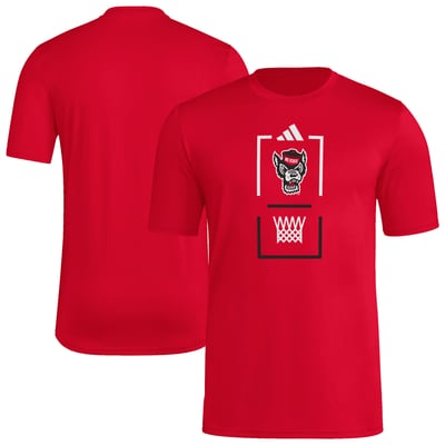  NC State Wolfpack adidas On-Court Pregame T-Shirt - Red
