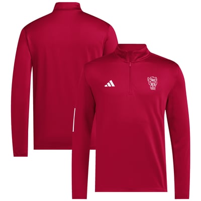 NC State Wolfpack adidas Strategy Half-Zip Golf Jacket - Red