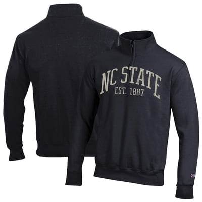  NC State Wolfpack Champion Powerblend Quarter-Zip Pullover - Black