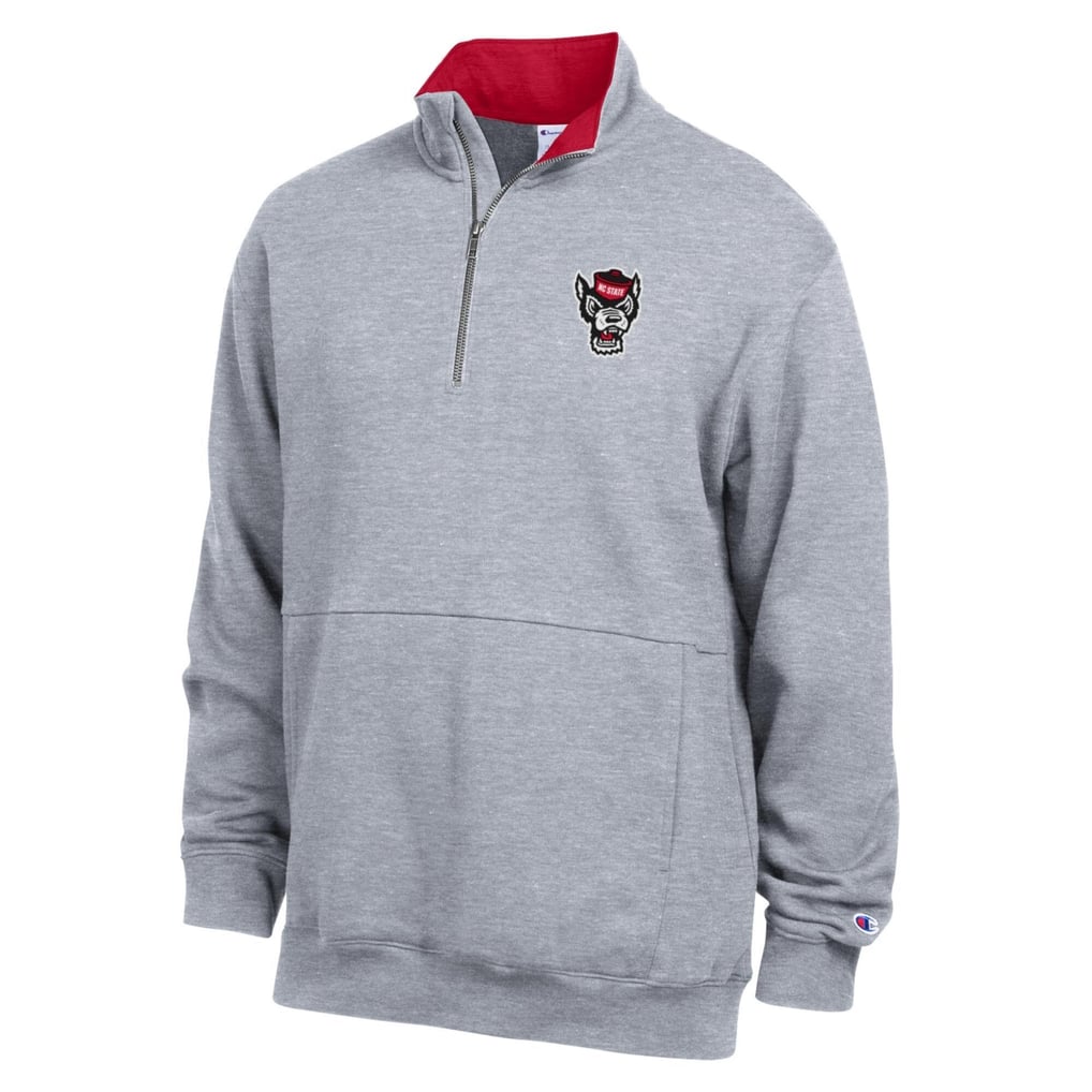 NC State Wolfpack Champion Fleece Quarter-Zip Pullover - Heather Gray