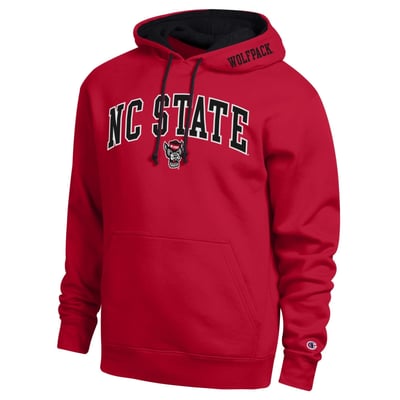 NC State Wolfpack Champion Arch Tackle Twill Hoodie - Red