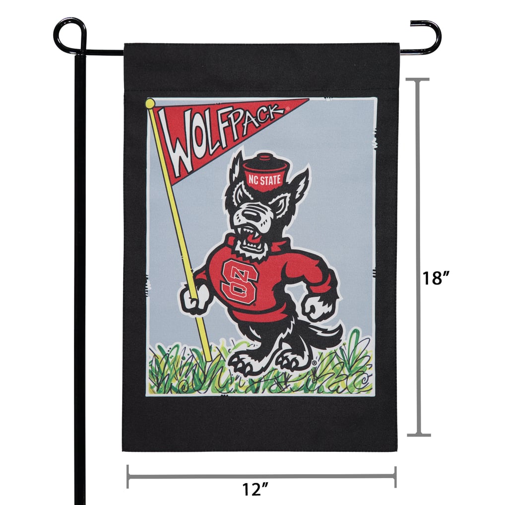 NC State Wolfpack 12" x 18" Mascot Double-Sided Garden Flag