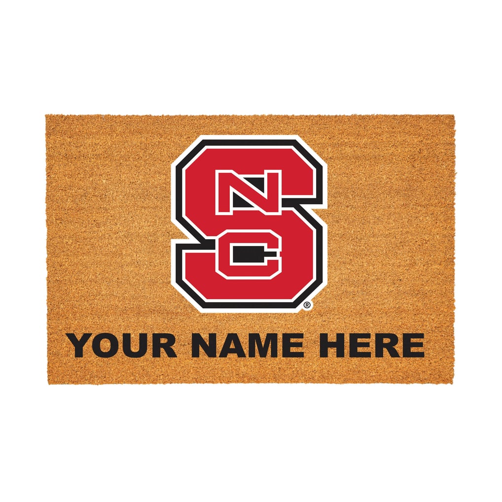 NC State Wolfpack 24" x 36" Team Logo Personalized Coir Door Mat