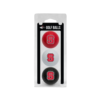 NC State Wolfpack 3-Pack Multi-Colored Team Golf Ball Set