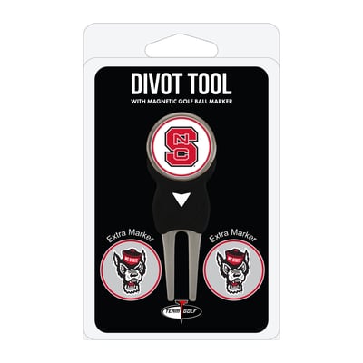 NC State Wolfpack Golf Divot Tool Pack with 3 Magnetic Markers