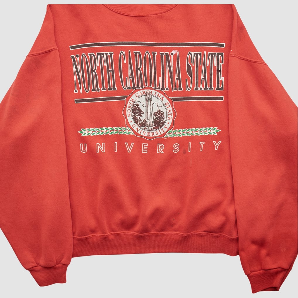 NC State Wolfpack Hanes 90s Pullover Sweatshirt - Red - M by Fanatics Real Vintage