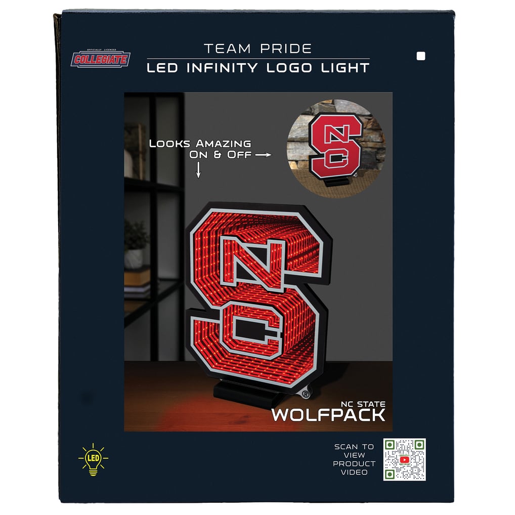 NC State Wolfpack LED Infinity Logo Light