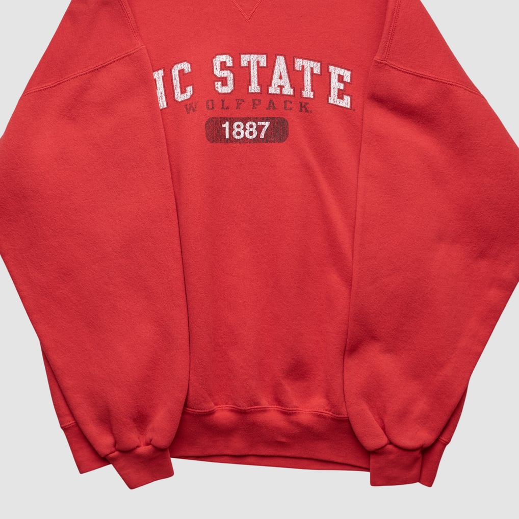 NC State Wolfpack Soffe 2000s Pullover Sweatshirt - Red - XL by Fanatics Real Vintage