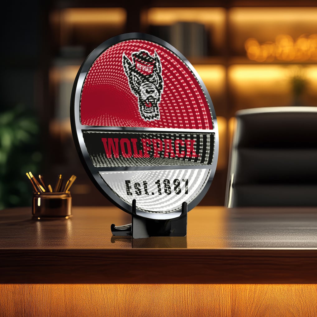NC State Wolfpack Three-Cell Circular Infinity Light