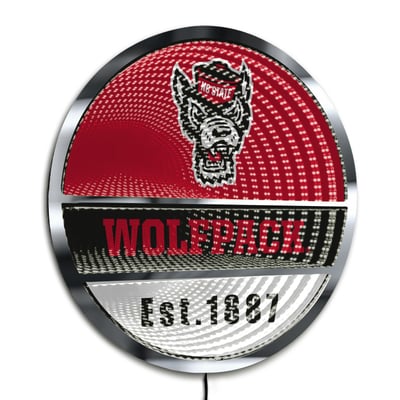 NC State Wolfpack Three-Cell Circular Infinity Light