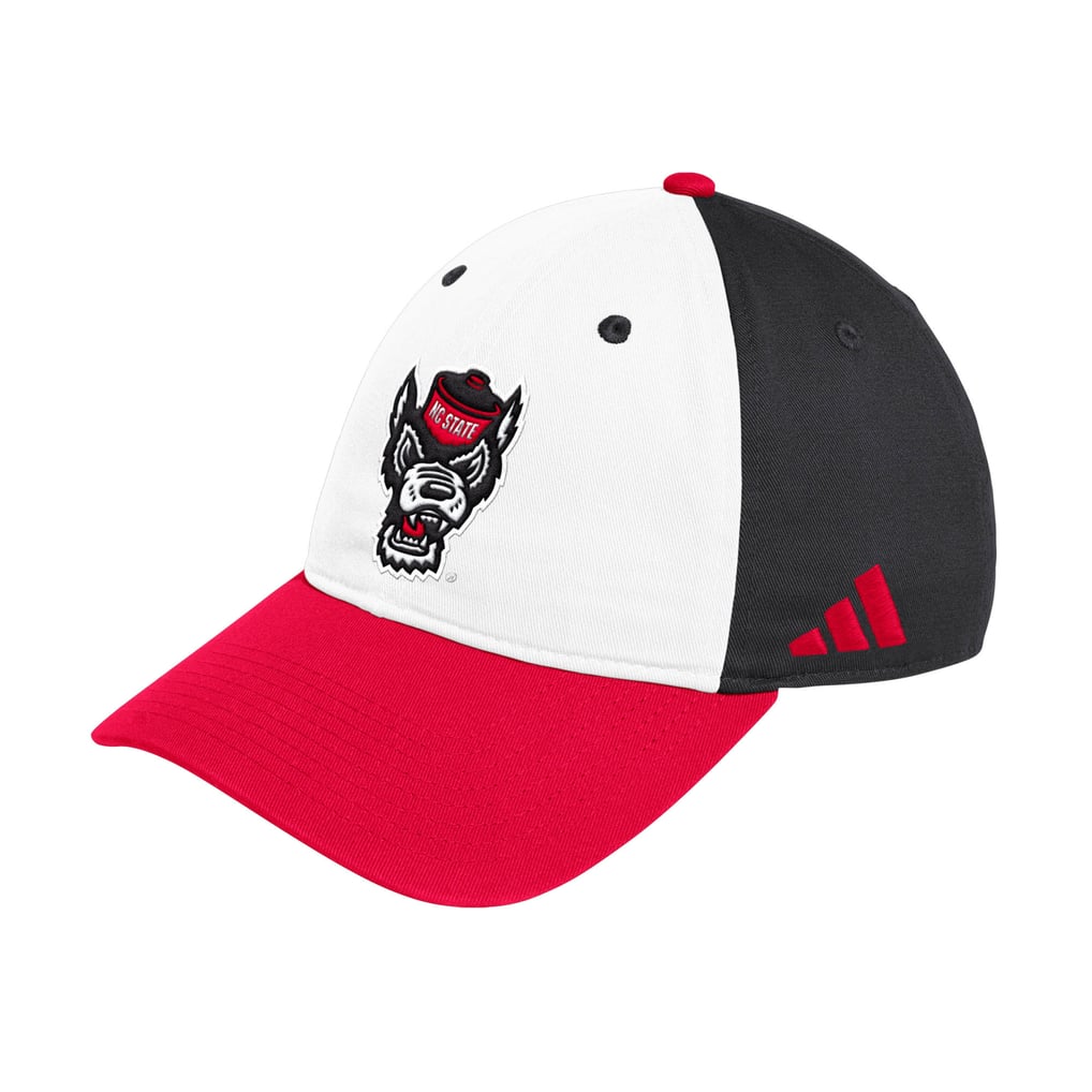 NC State Wolfpack adidas Unisex Seasonal Baseball Slouch Adjustable Hat - White/Red