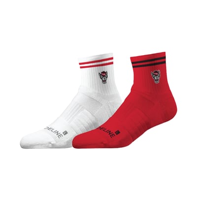 NC State Wolfpack Strideline Unisex Team 2-Pack Half Calf Knit Socks Set