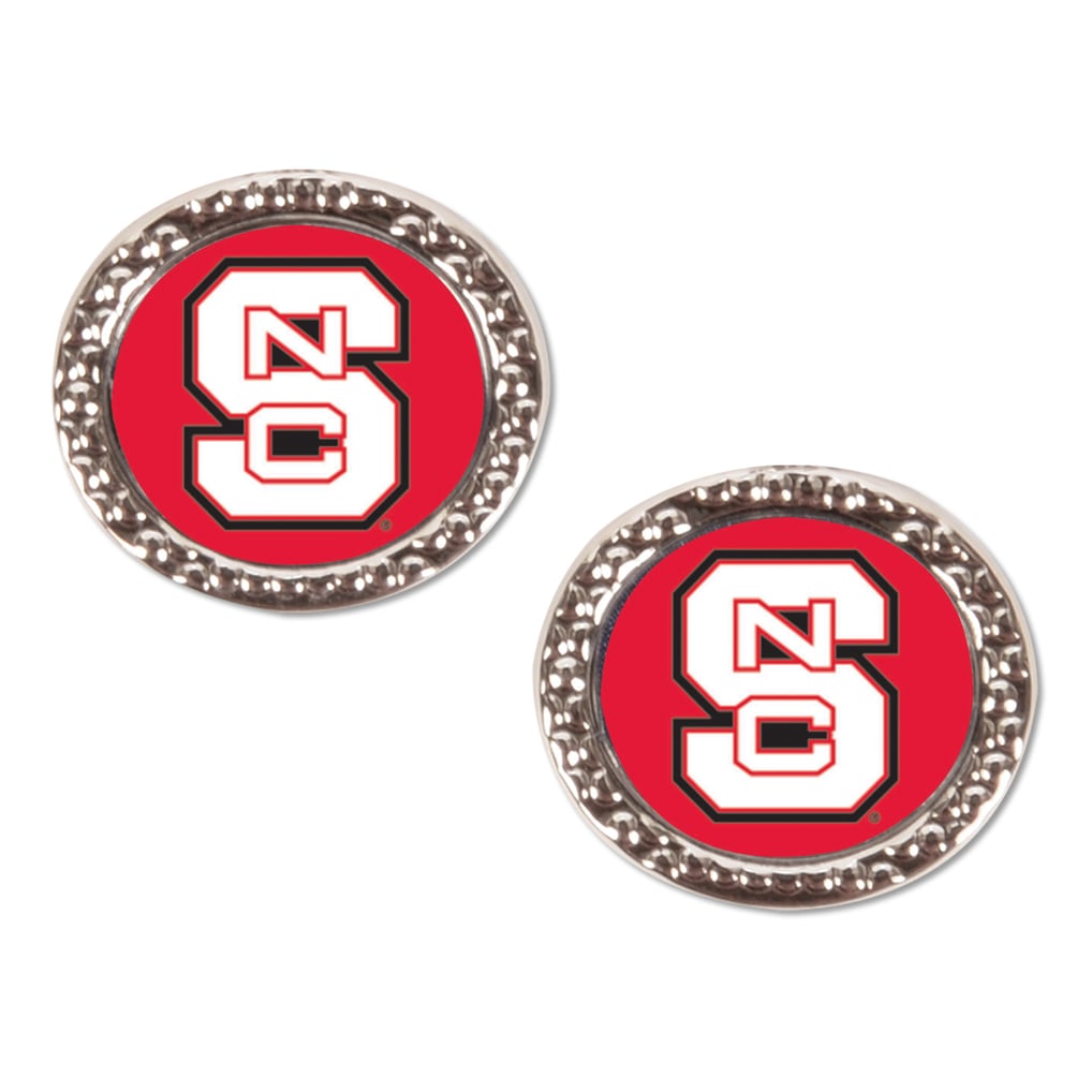 NC State Wolfpack WinCraft Round Team Post Earring