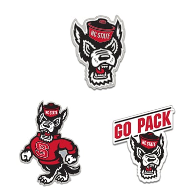 NC State Wolfpack WinCraft Three-Piece Collector Pin Set