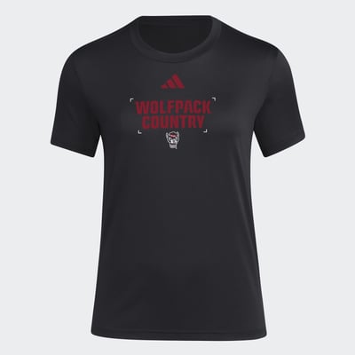 NC State Wolfpack adidas Women's Locker Slogan Pre-Game T-Shirt - Black