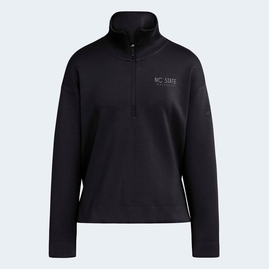  NC State Wolfpack adidas Women's Soft Lux Quarter-Zip Pullover - Black