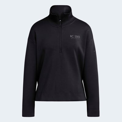  NC State Wolfpack adidas Women's Soft Lux Quarter-Zip Pullover - Black