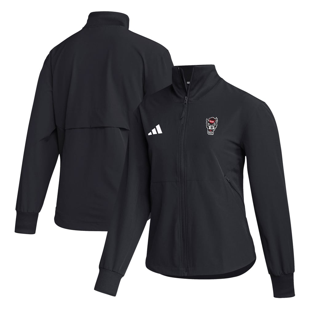  NC State Wolfpack adidas Women's Travel Full-Zip Woven Jacket - Black
