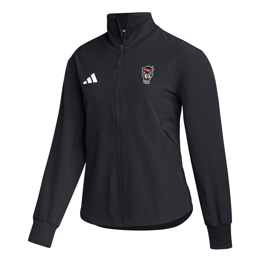  NC State Wolfpack adidas Women's Travel Full-Zip Woven Jacket - Black