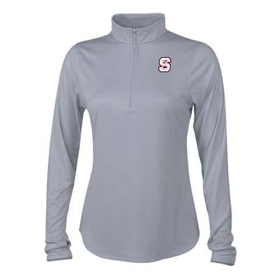  NC State Wolfpack Columbia Women's Fairway Breeze Quarter-Zip Pullover - Gray