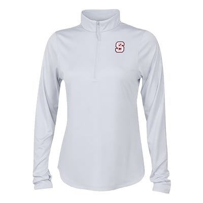  NC State Wolfpack Columbia Women's Fairway Breeze Quarter-Zip Pullover - White