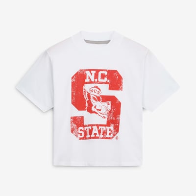  NC State Wolfpack Gameday Social Women's Vault Mascot T-Shirt - White