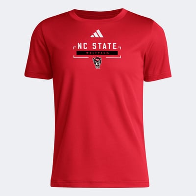  NC State Wolfpack adidas Youth AEROREADY Pre-Game T-Shirt - Red