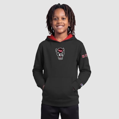  NC State Wolfpack Champion Youth Fleece Hoodie - Black