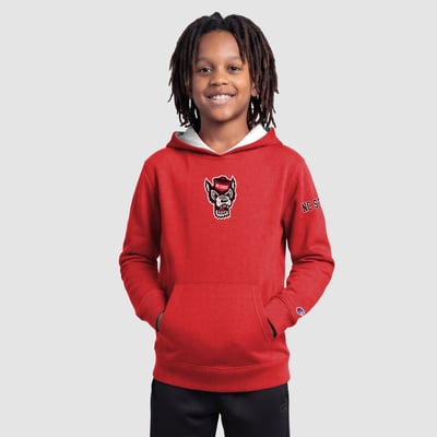  NC State Wolfpack Champion Youth Fleece Hoodie - Red