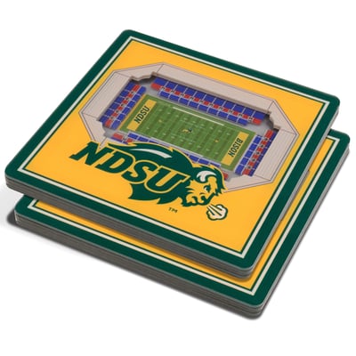 NDSU Bison Fanpoint 3D StadiumView Coasters