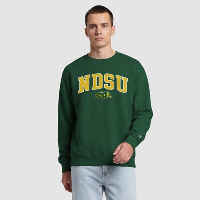  NDSU Bison Champion Contrast Sweatshirt - Green