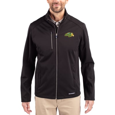 NDSU Bison Cutter & Buck Evoke Recycled Honeycomb Fleece Full-Zip Jacket - Black