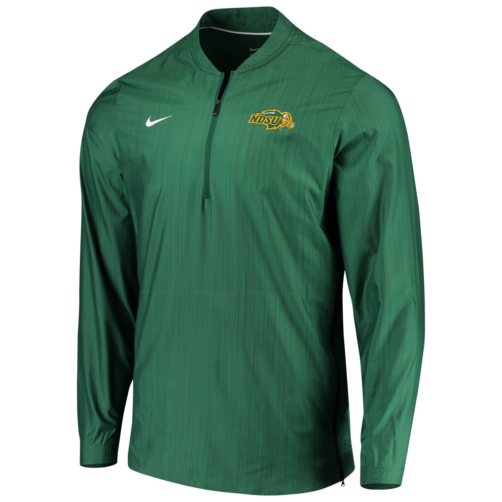 NDSU Bison Nike Lockdown Quarter-Zip Pullover Jacket - Green