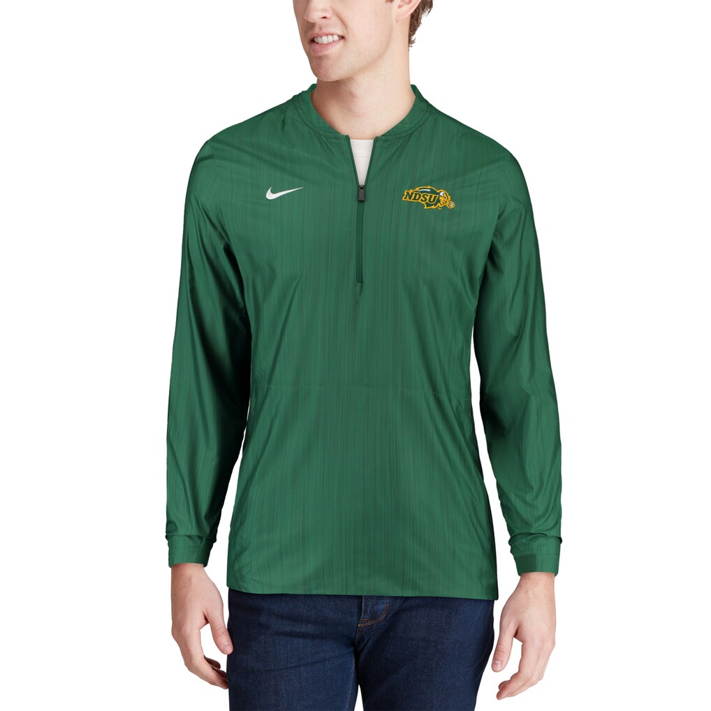 NDSU Bison Nike Lockdown Quarter-Zip Pullover Jacket - Green