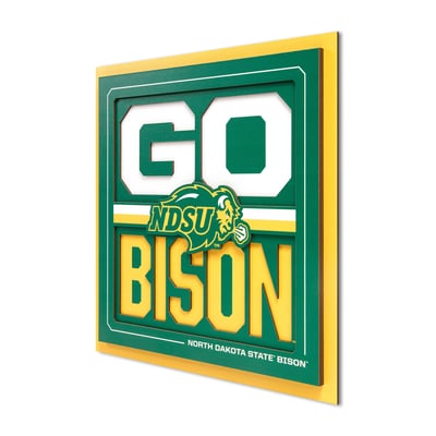 NDSU Bison 12" x 12" Slogan Series 3D Wall Art