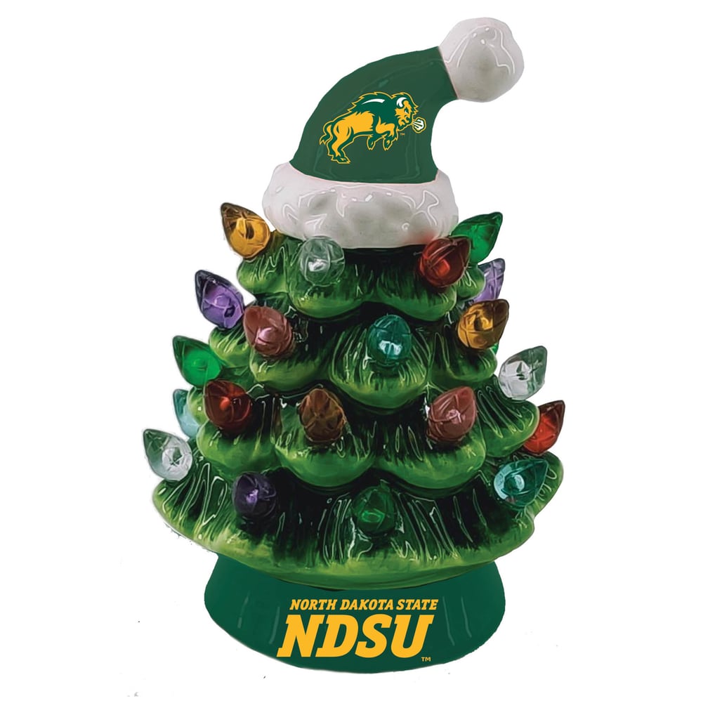 NDSU Bison 2-Pack 4" Ceramic LED Christmas Tree Set