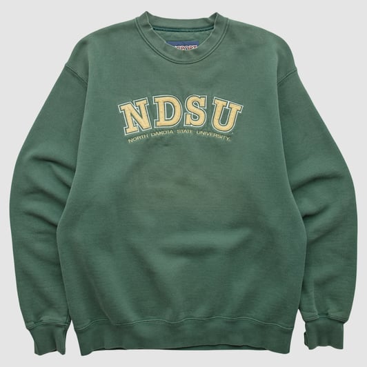 NDSU Bison Jansport 2000s Pullover Sweatshirt - Green - XXS by Fanatics Real Vintage