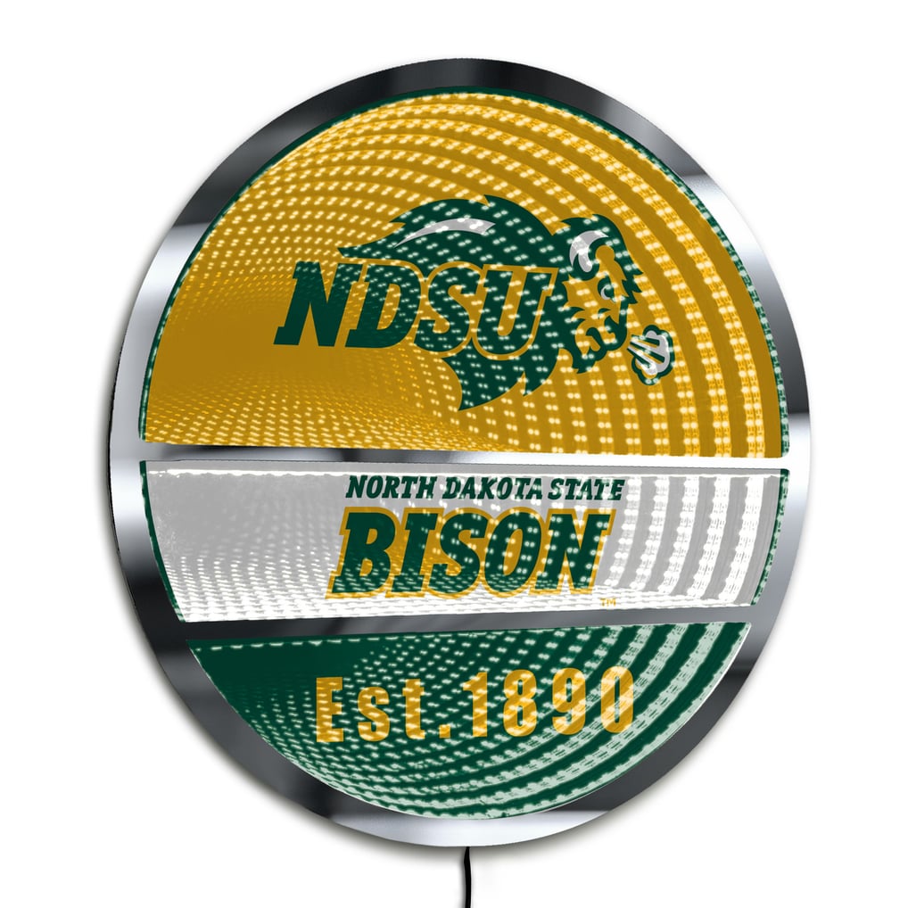 NDSU Bison Three-Cell Circular Infinity Light