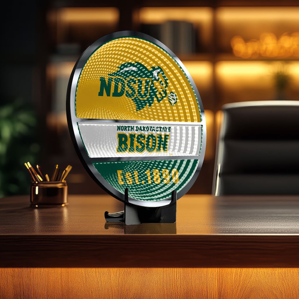 NDSU Bison Three-Cell Circular Infinity Light
