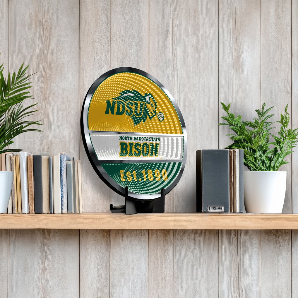 NDSU Bison Three-Cell Circular Infinity Light