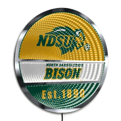 NDSU Bison Three-Cell Circular Infinity Light